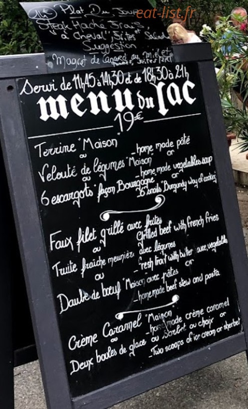 Le Chêne Vert — carte page 1