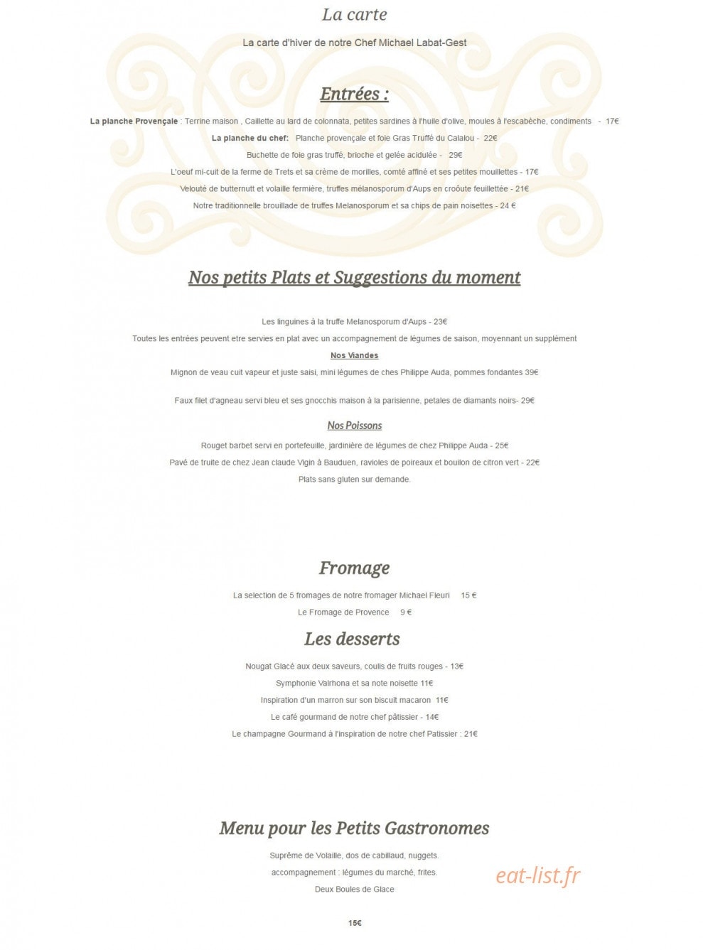 La Bastide du Calalou — carte page 5