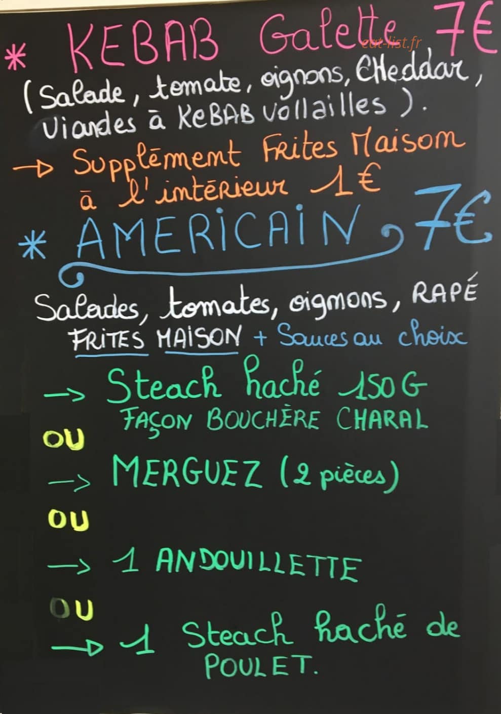 Le Casse-croûte Snack Pizzas — carte page 1