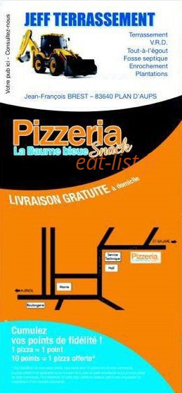 Pizzeria La Baume Bleue — carte page 6