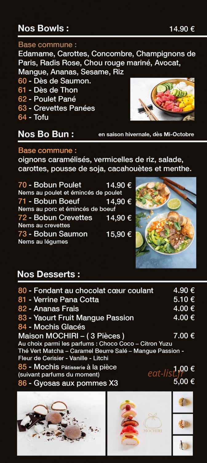 Poupie Sushi — carte page 4