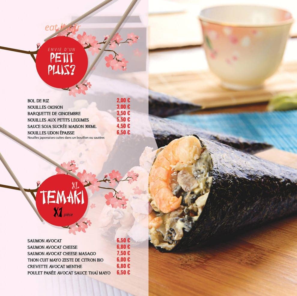L&B Sushi — carte page 9