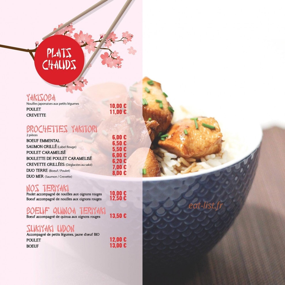 L&B Sushi — carte page 7
