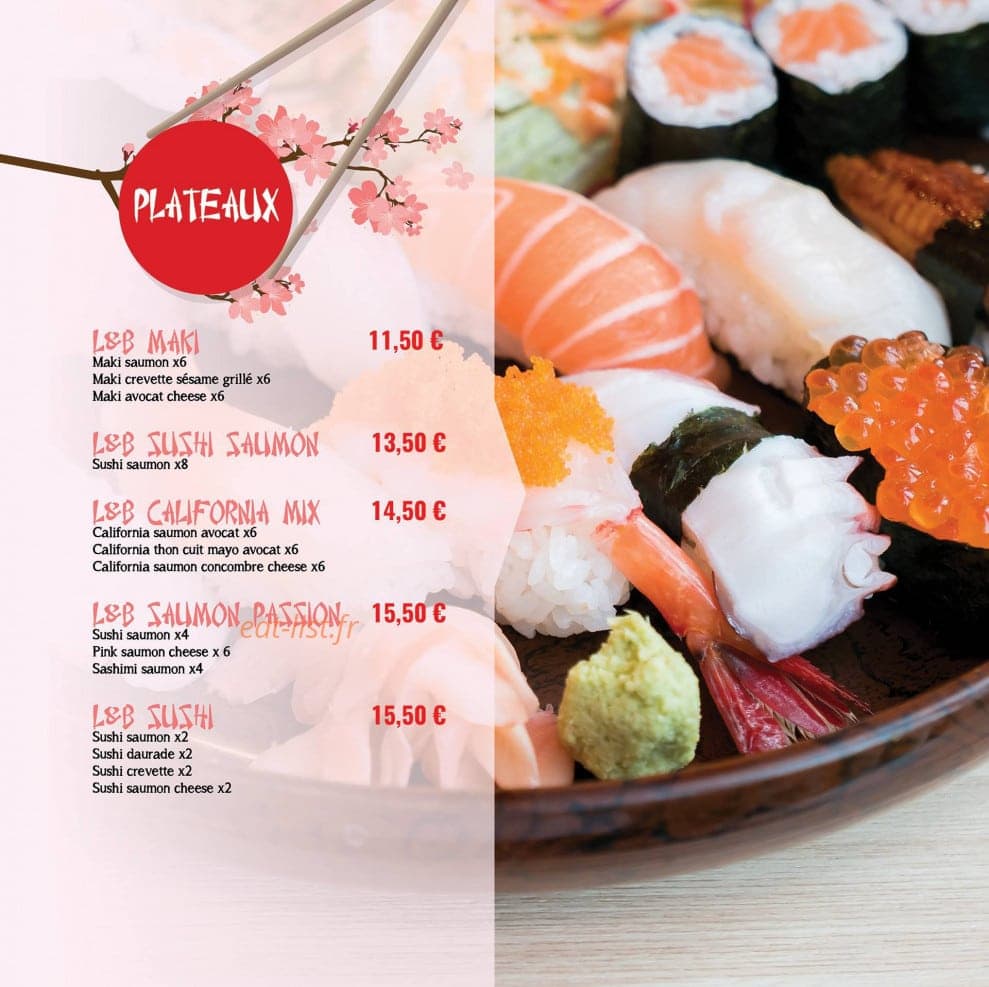 L&B Sushi — carte page 11