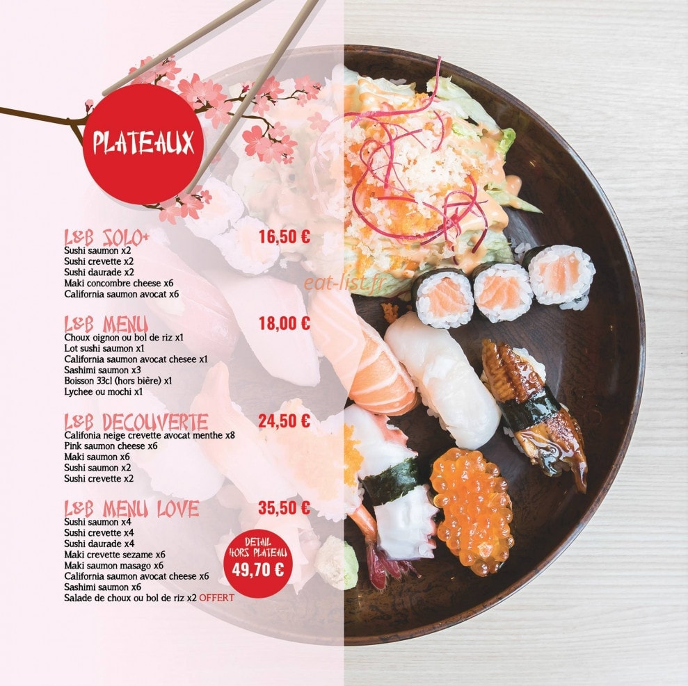 L&B Sushi — carte page 12
