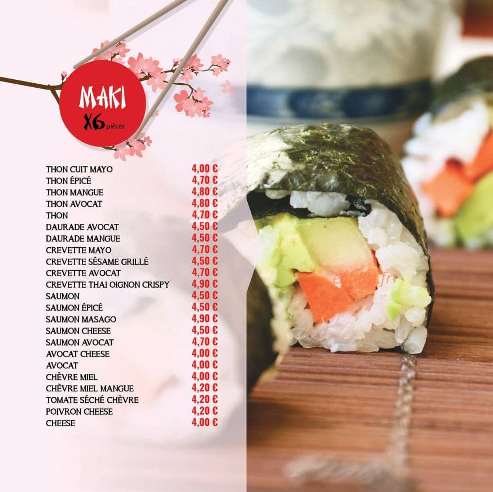 L&B Sushi — carte page 4