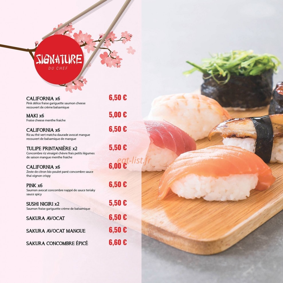 L&B Sushi — carte page 2