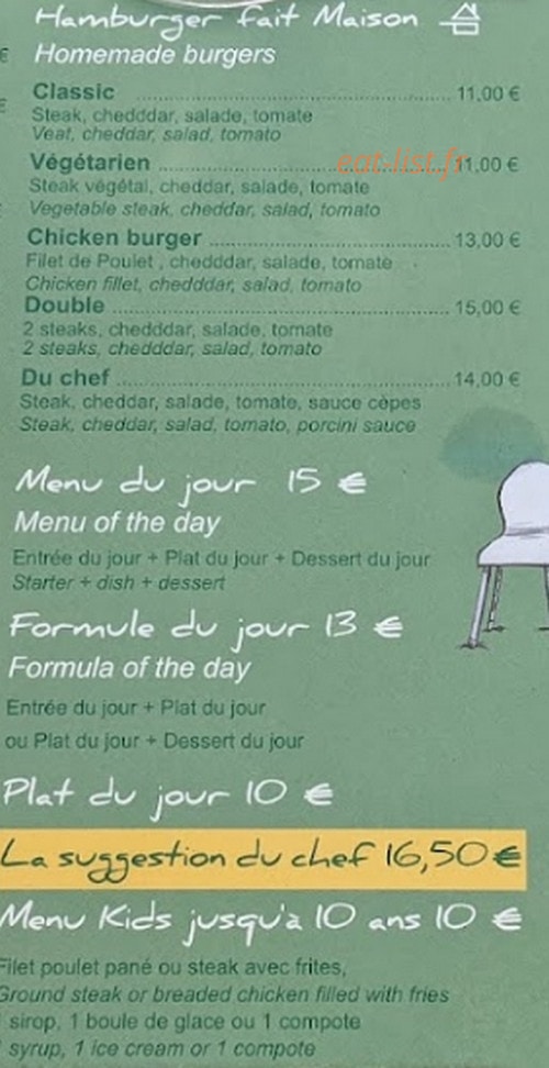Café de l'Europe — carte page 3