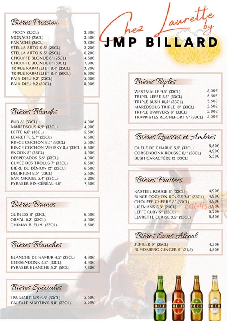 JMP Billard - Chez Laurette — carte page 4