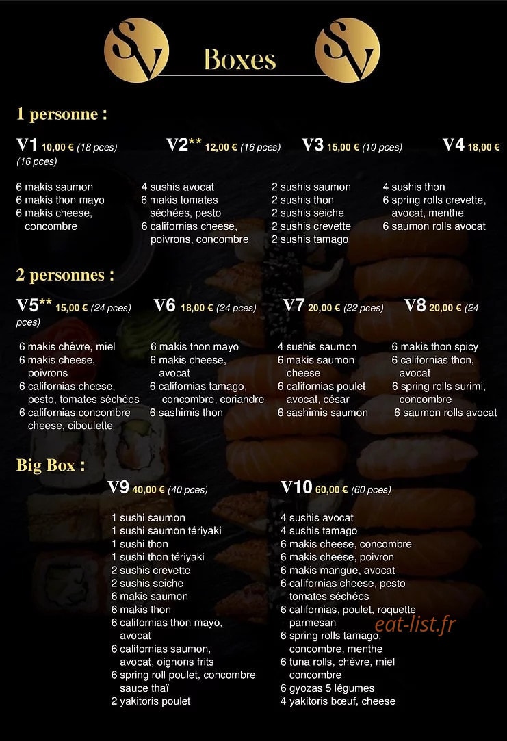 Sush'in Vogue — carte page 7
