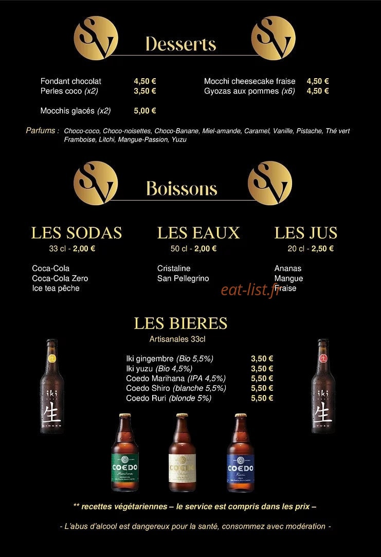 Sush'in Vogue — carte page 8