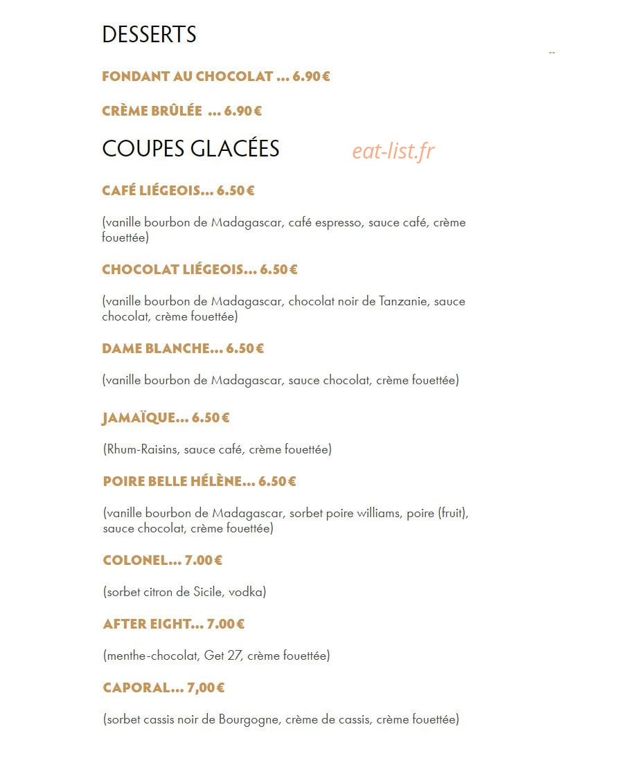 Le Restaurant Du Lac — carte page 3