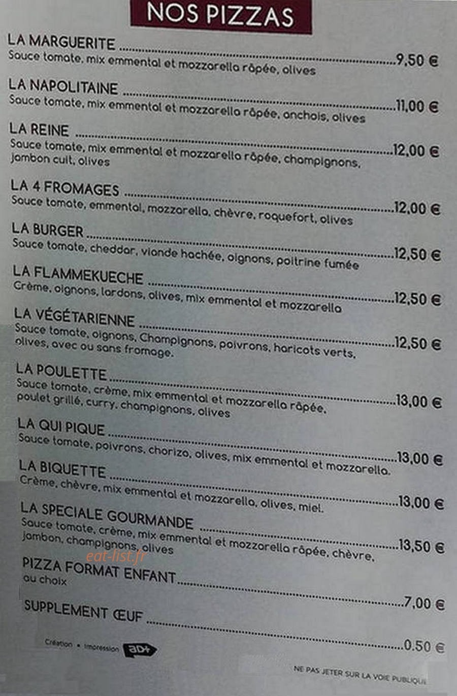 Le Quartier Gourmand — carte page 2