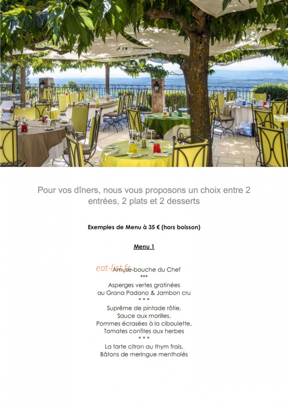 Bastide de Tourtour — carte page 1