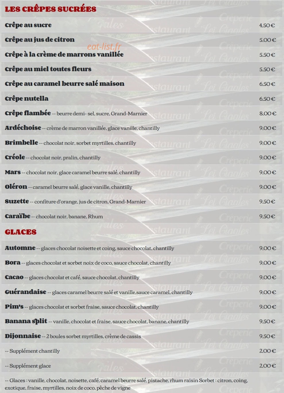 Lei Cigales — carte page 2