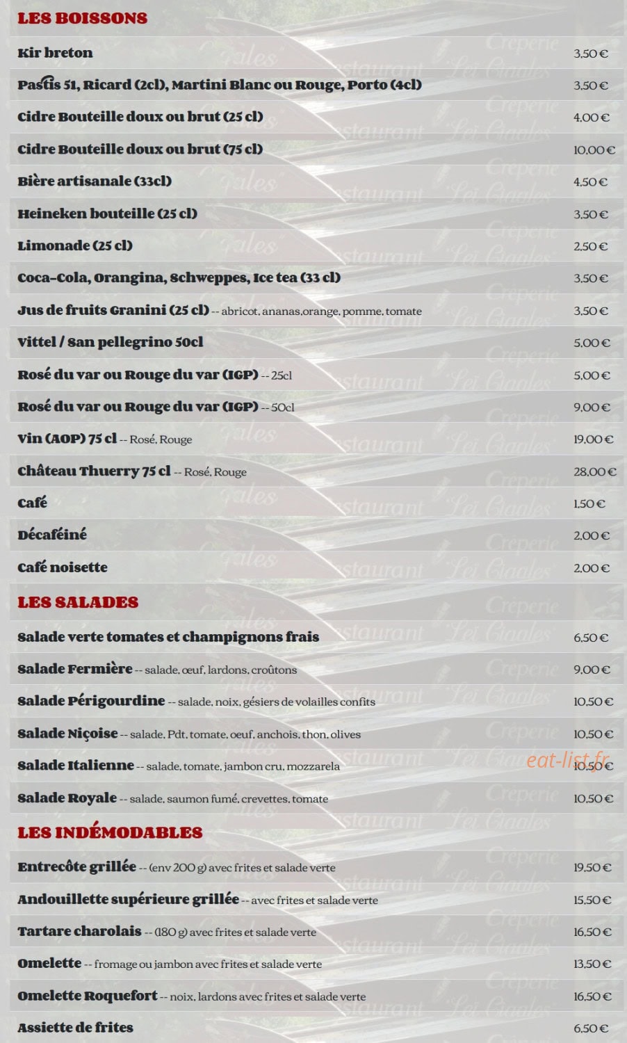 Lei Cigales — carte page 3