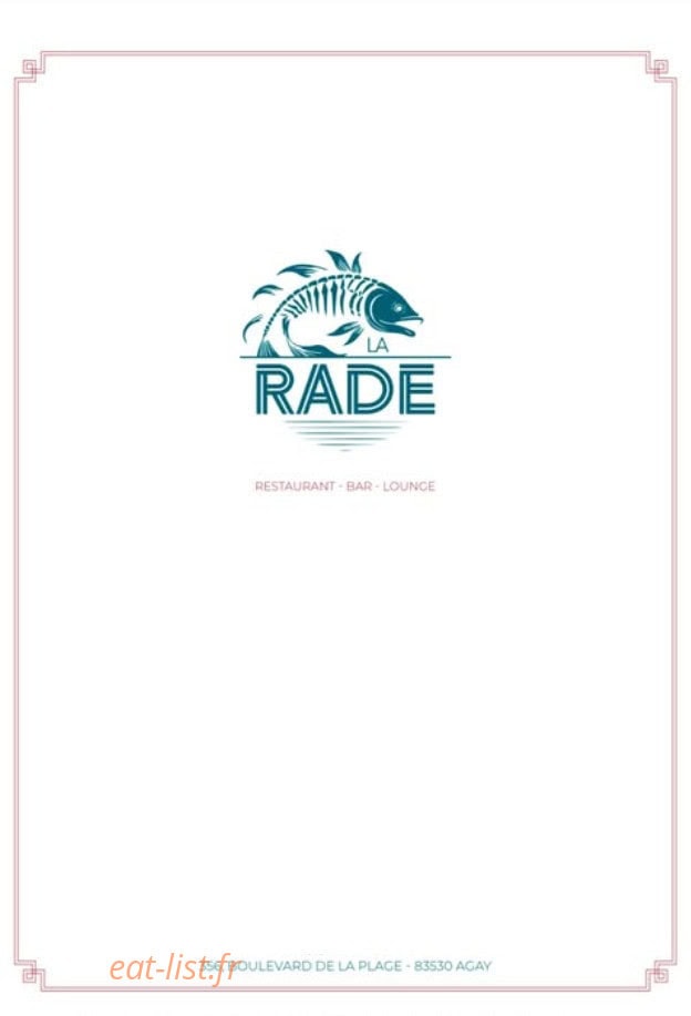 Auberge de la Rade — carte page 1