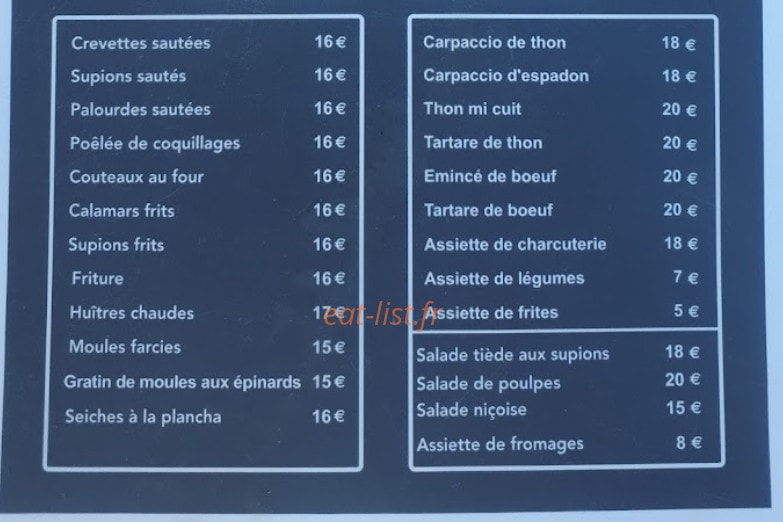 Bistrot Loudet — carte page 4