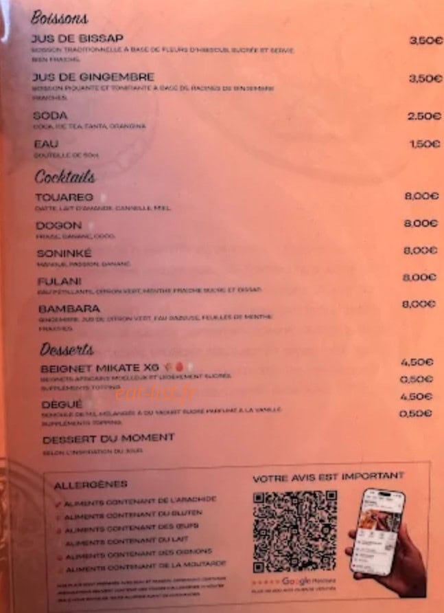 BKO Delice — carte page 2