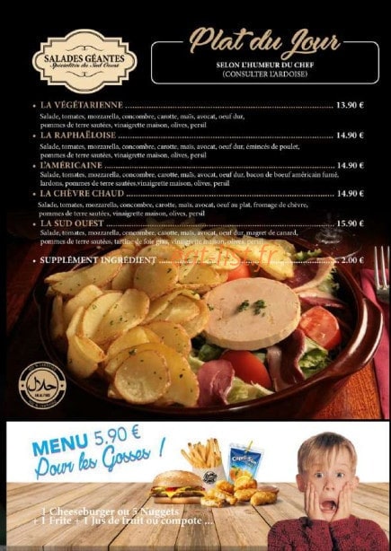 Burger Lunch — carte page 5