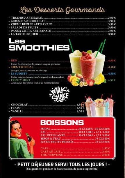 Burger Lunch — carte page 6