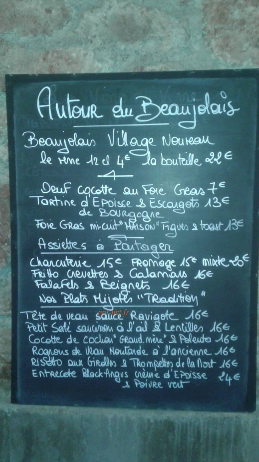 Café Paradis — carte page 1