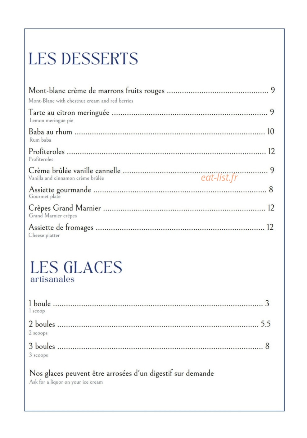 Café Touring — carte page 4