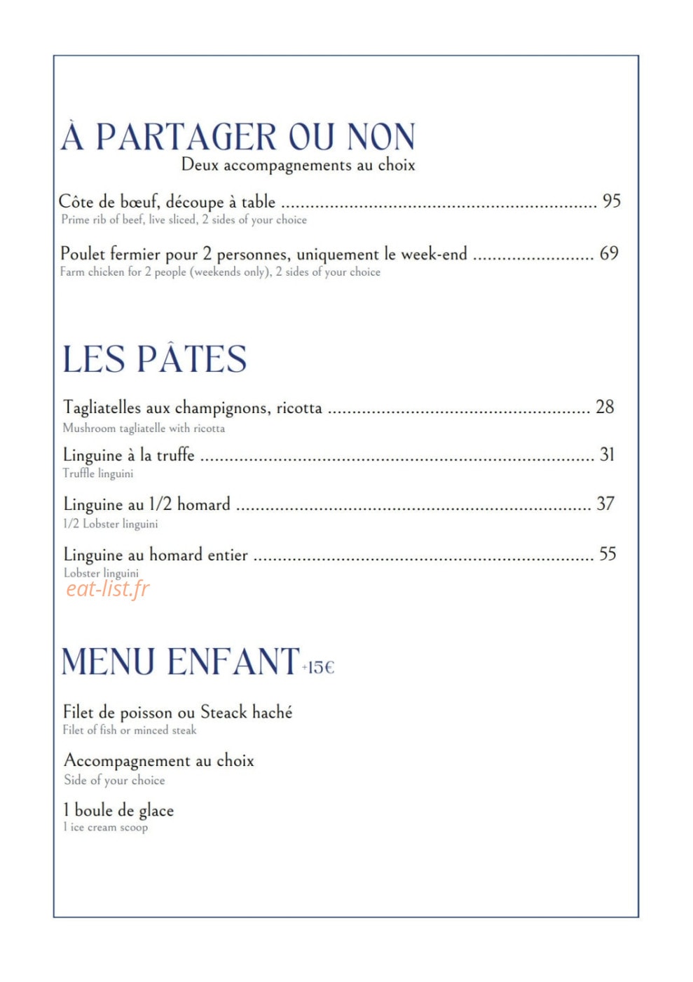 Café Touring — carte page 3