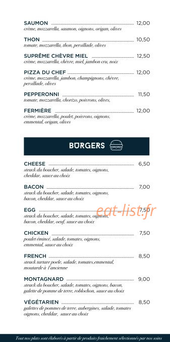 Captain Pizza — carte page 2