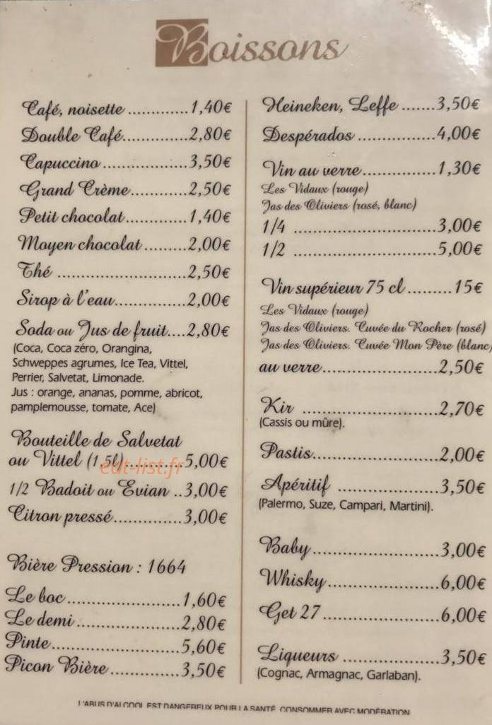 Chez Daniel — carte page 3