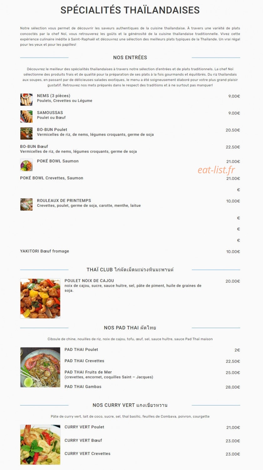 Chez Noï — carte page 1