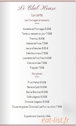 Club House — carte page 3