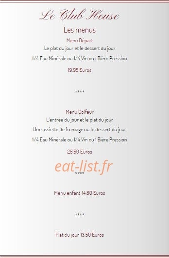 Club House — carte page 4