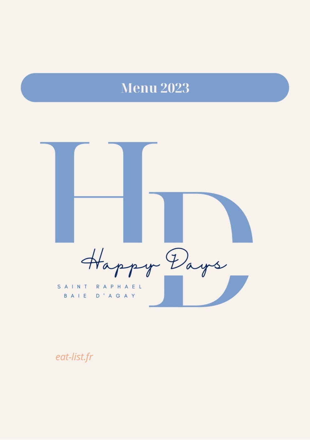 Happy Days Agay — carte page 1