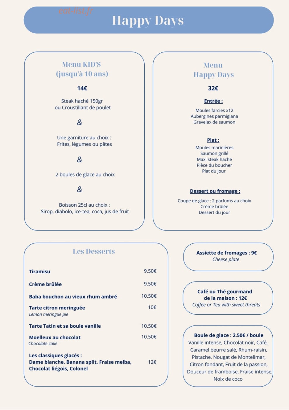 Happy Days Agay — carte page 4