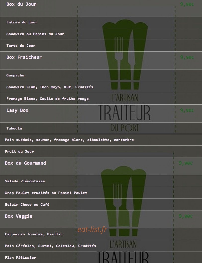 L'artisan traiteur du Port — carte page 5