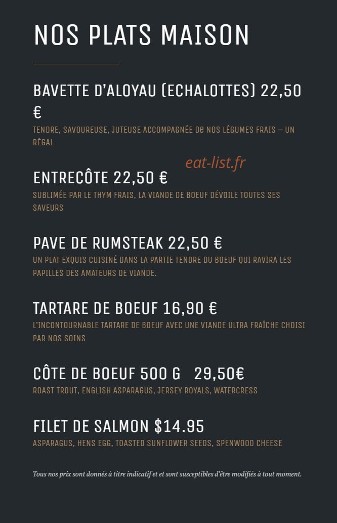 L’Endroit à P’Arts — carte page 2