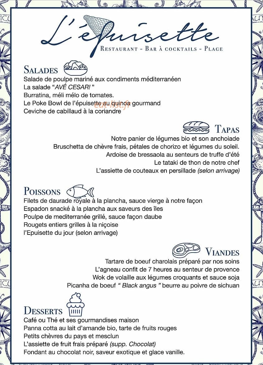 L’épuisette Plage — carte page 1