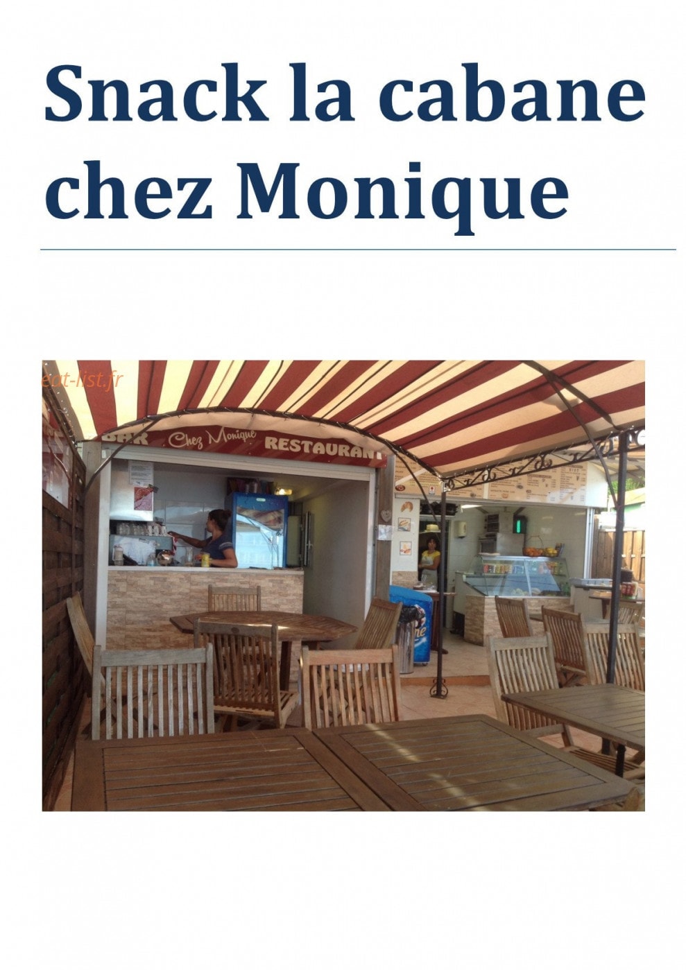 La Cabane — carte page 1