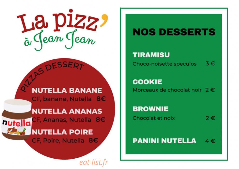La Pizz' a Jean Jean — carte page 4
