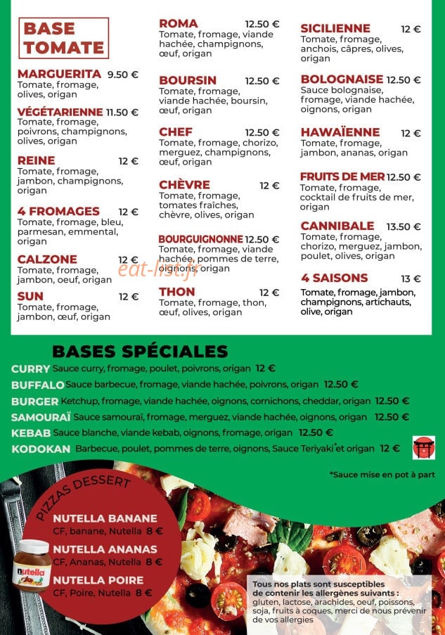 La Pizz' a Jean Jean — carte page 2