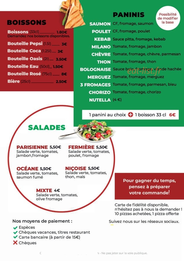 La Pizz' a Jean Jean — carte page 5