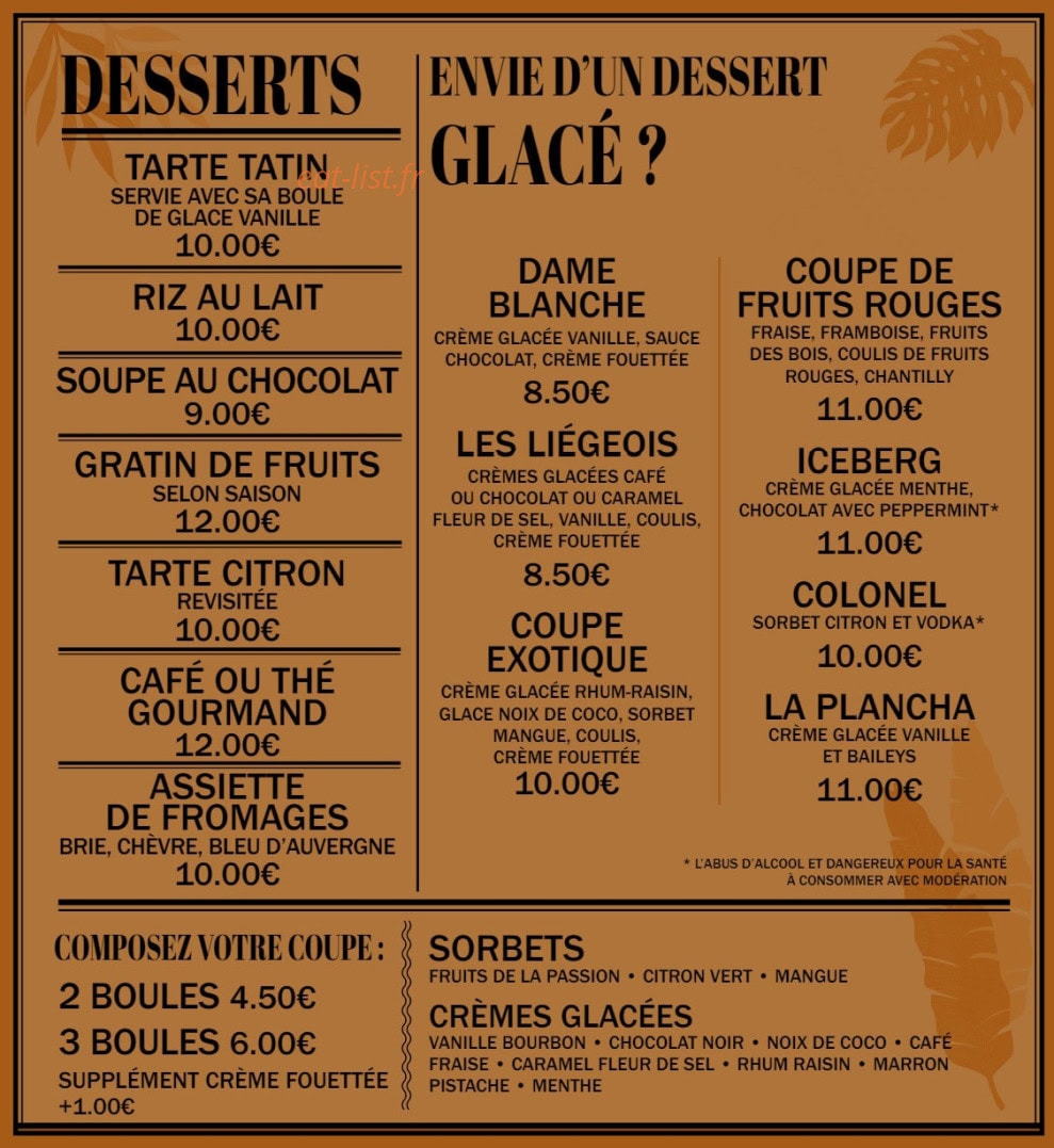La Plancha — carte page 4