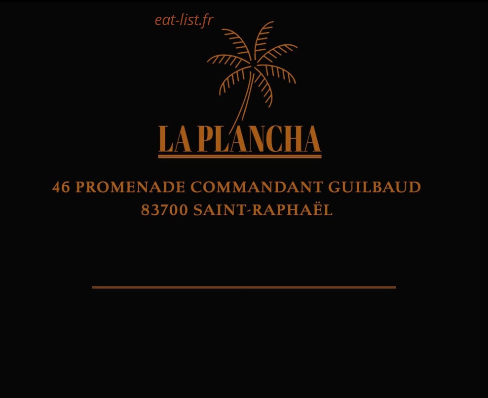 La Plancha — carte page 1