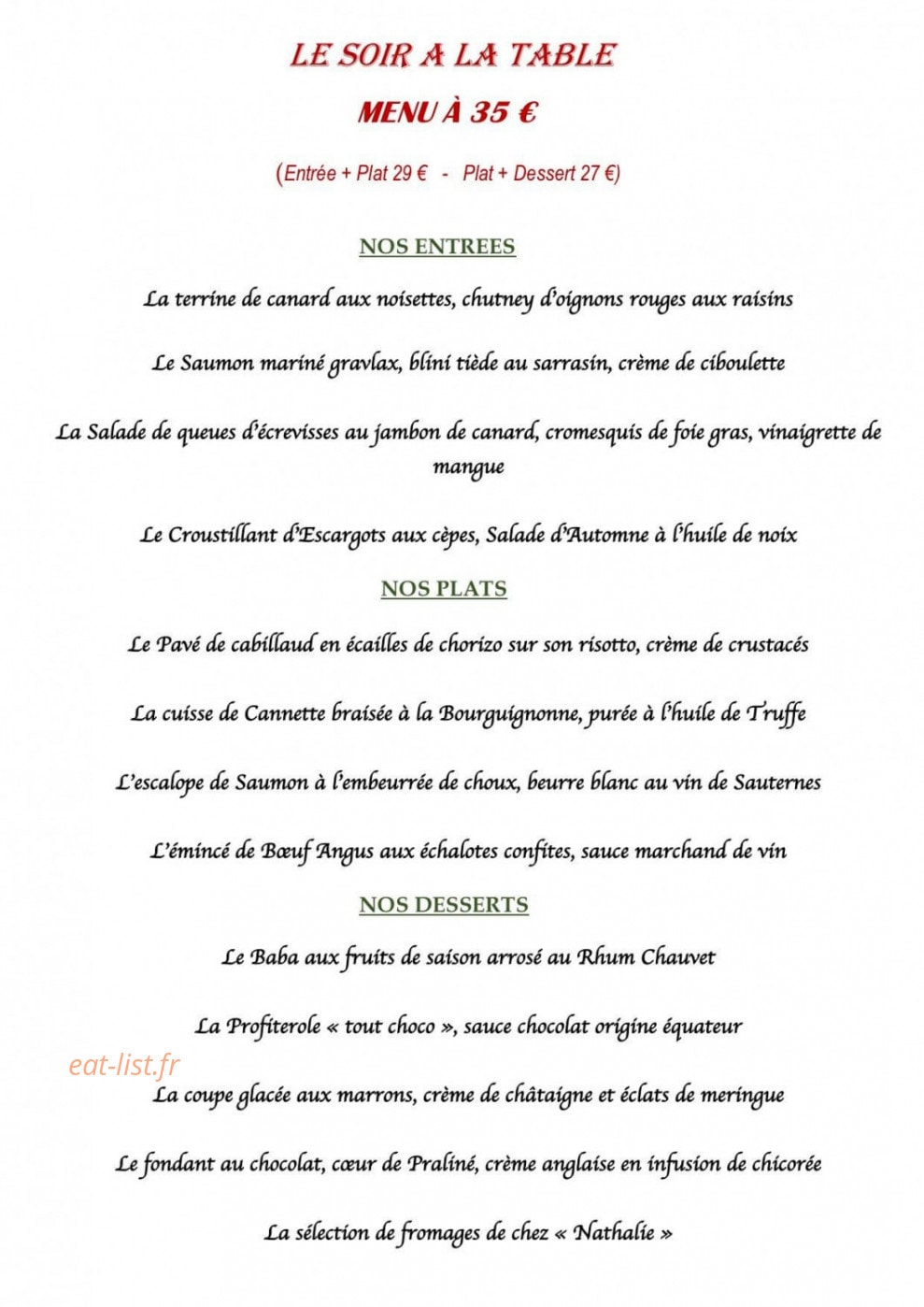 La table d'Étienne — carte page 2