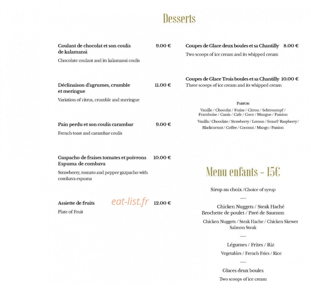 Le Baia — carte page 5