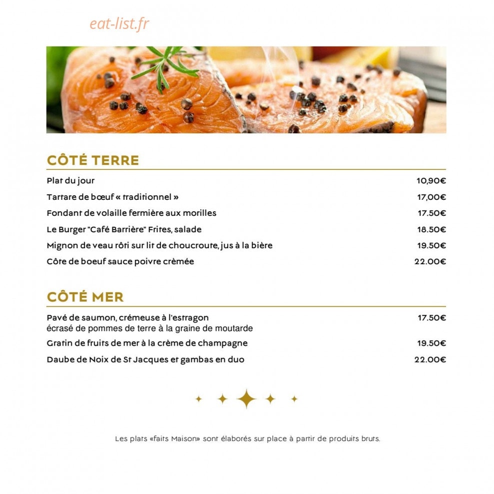 Le café Barrière — carte page 4