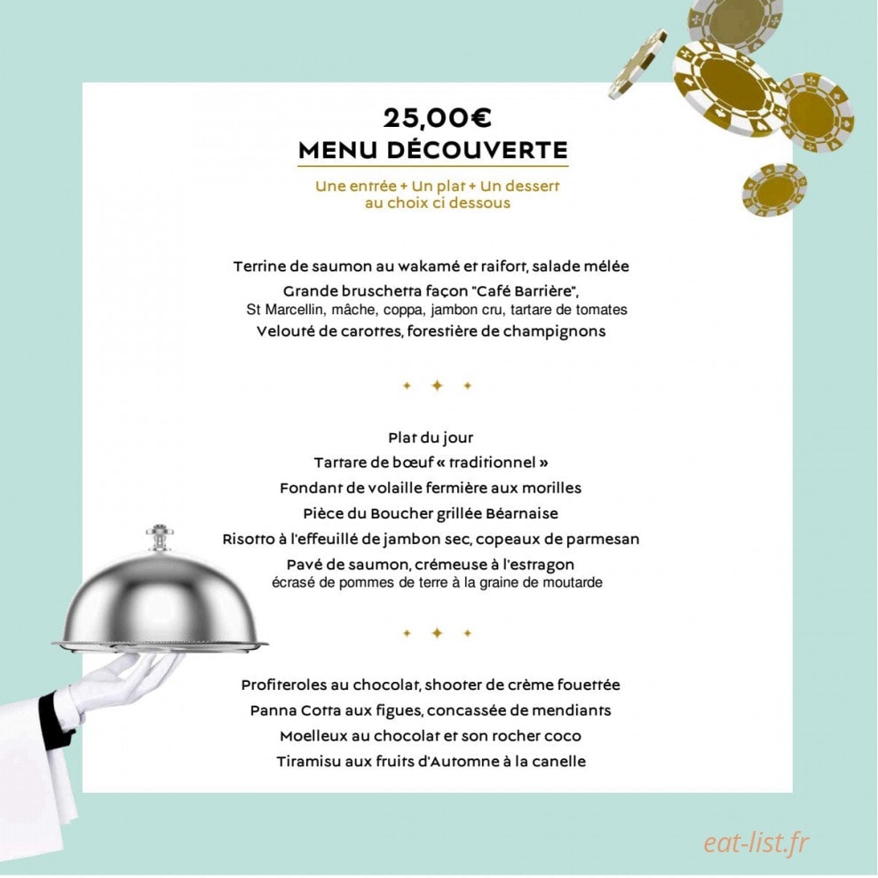 Le café Barrière — carte page 7