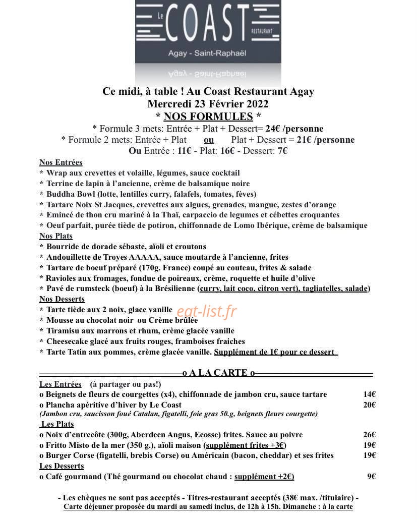 Le Coast — carte page 1