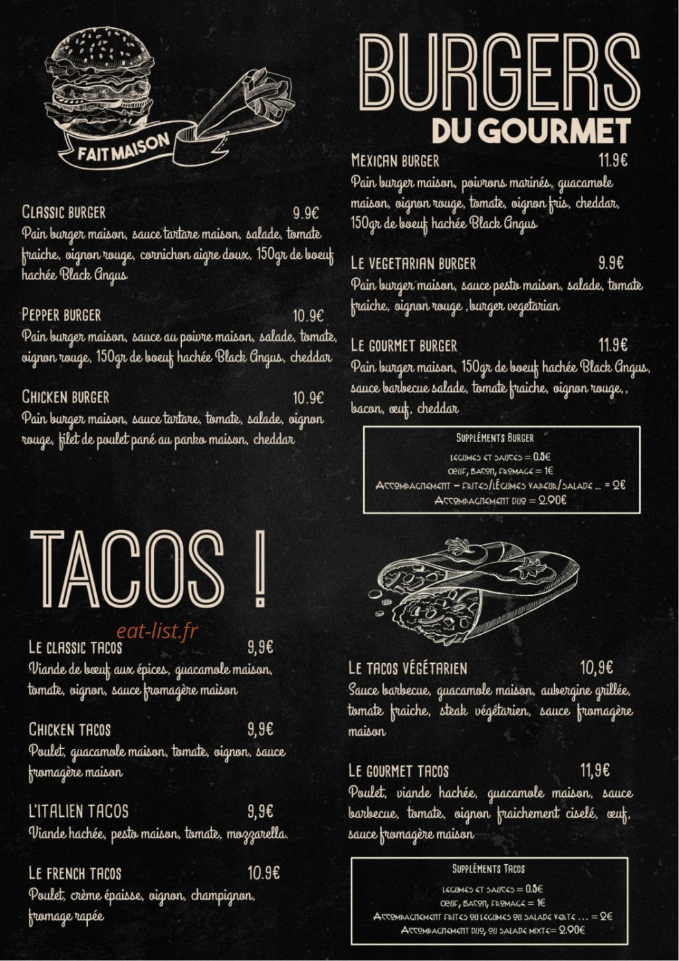 Le Gourmet — carte page 3